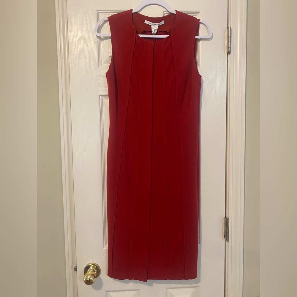 Diane Von Furstenberg Dress Alexandria Red Size 6 NWT $425!